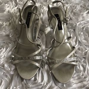 Nina Curran silver crystal sandal